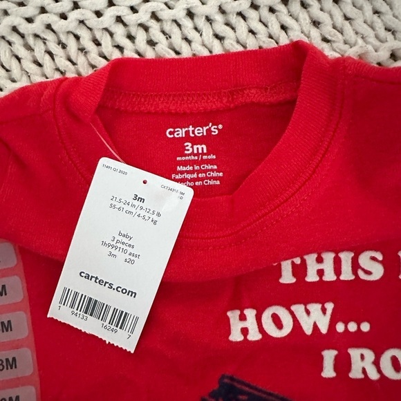 NWT Carter's Baby Boys Firetruck Short Set Size 3 Months - Picture 3 of 4